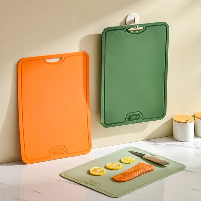 Tagliere per Frutta Quadrato Anti-taglio, Tagliere in Plastica a Doppia Faccia
