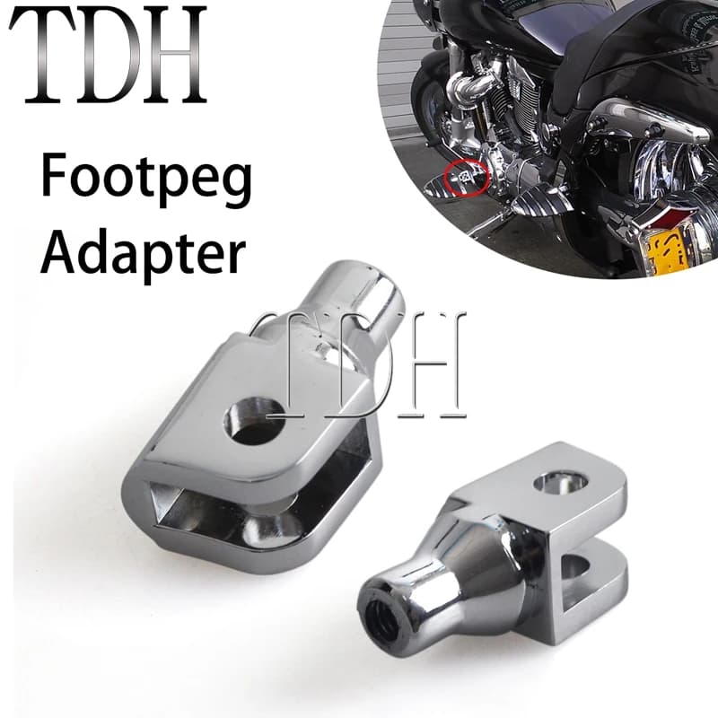 1 paio moto Chrome pedane Adjuster poggiapiedi adattatore per Honda GL1800 VTX VT Suzuki Boulevard M50 M90 M109R volausia 800