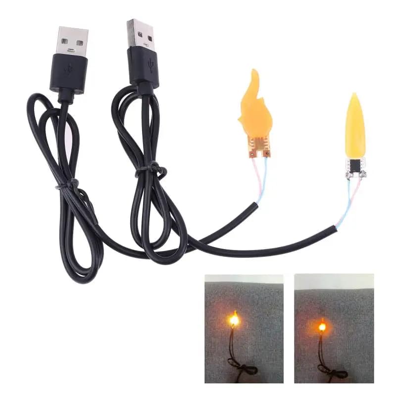 Lampadina LED Effetto Fiamma Edison DC5V 1800K con Interfaccia USB, Accessorio Decorativo per Feste Fai-da-Te