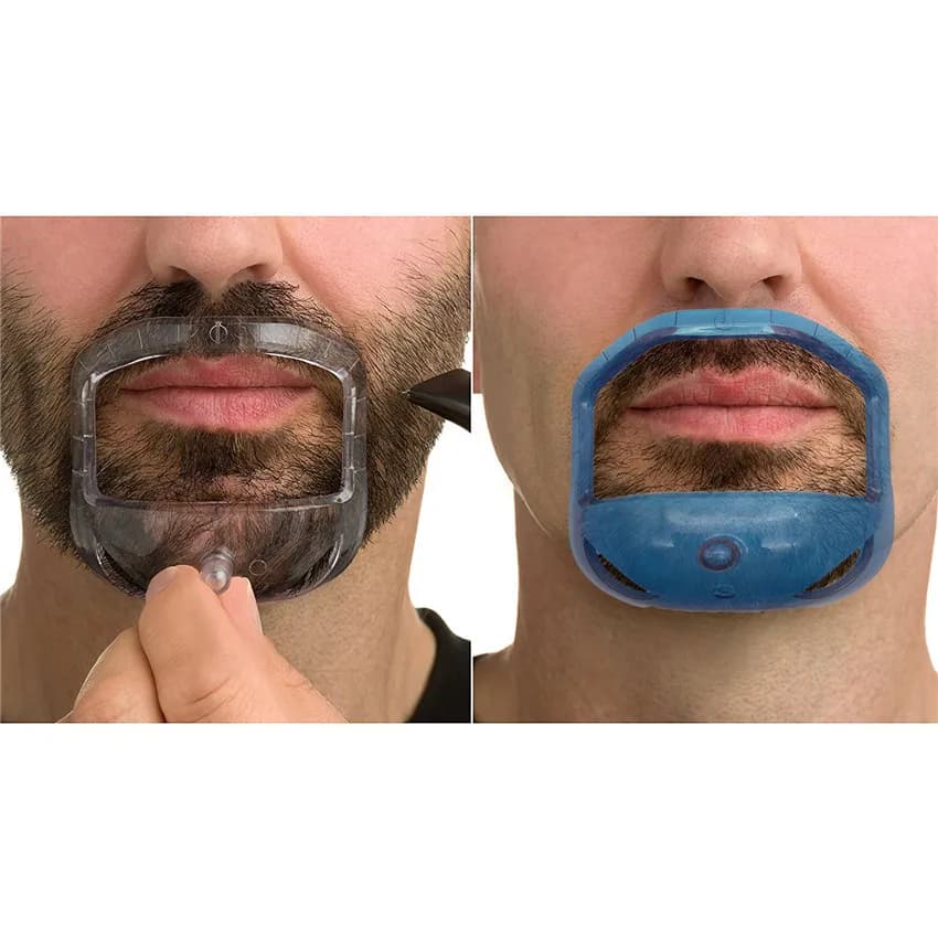 5 pezzi/set strumento per lo styling della barba trasparente e modello di rasatura per uomo modellatore per lo styling dei baffi