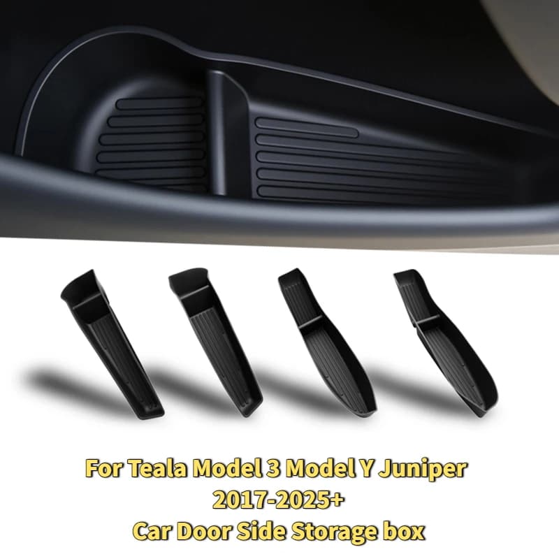 Organizer per Porta Auto per Tesla Model Y Juniper Model 3 2017-2025+ Accessori Auto Vano Portaoggetti Laterale Anteriore e Posteriore