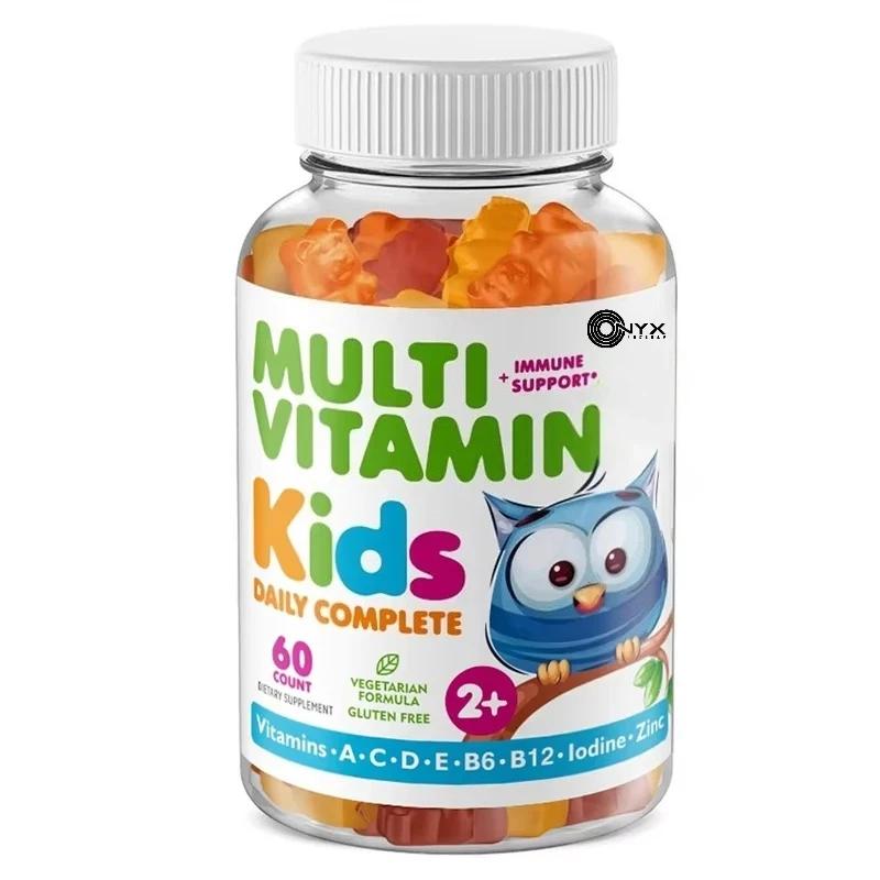 14 vitamins base daily supplements for multivitamin candies for children, including vitamins A, C, D, E, B6 and B12, and zinc