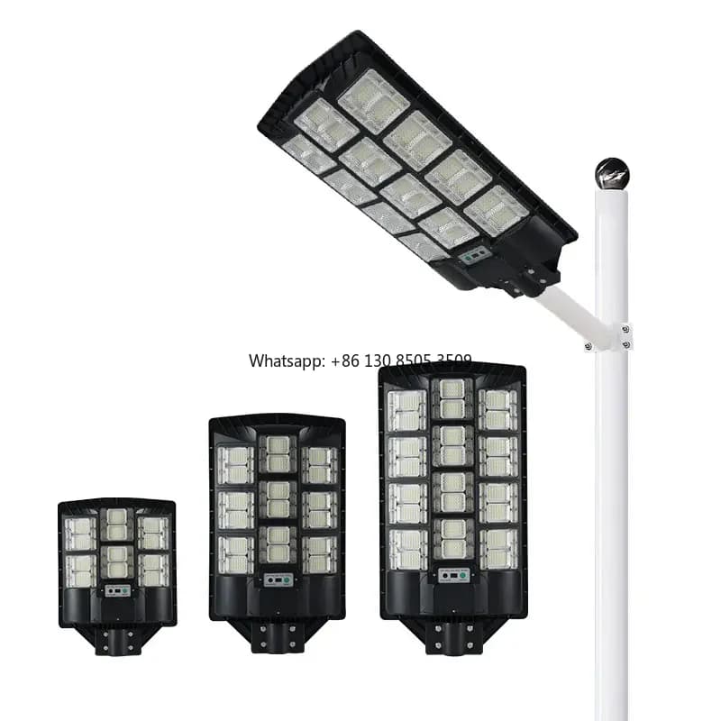 Waterproof Ip66 800w 1000w 2000w Outdoor Abs Solar Led Street Lamp Motion Sensor Street Light With Battery