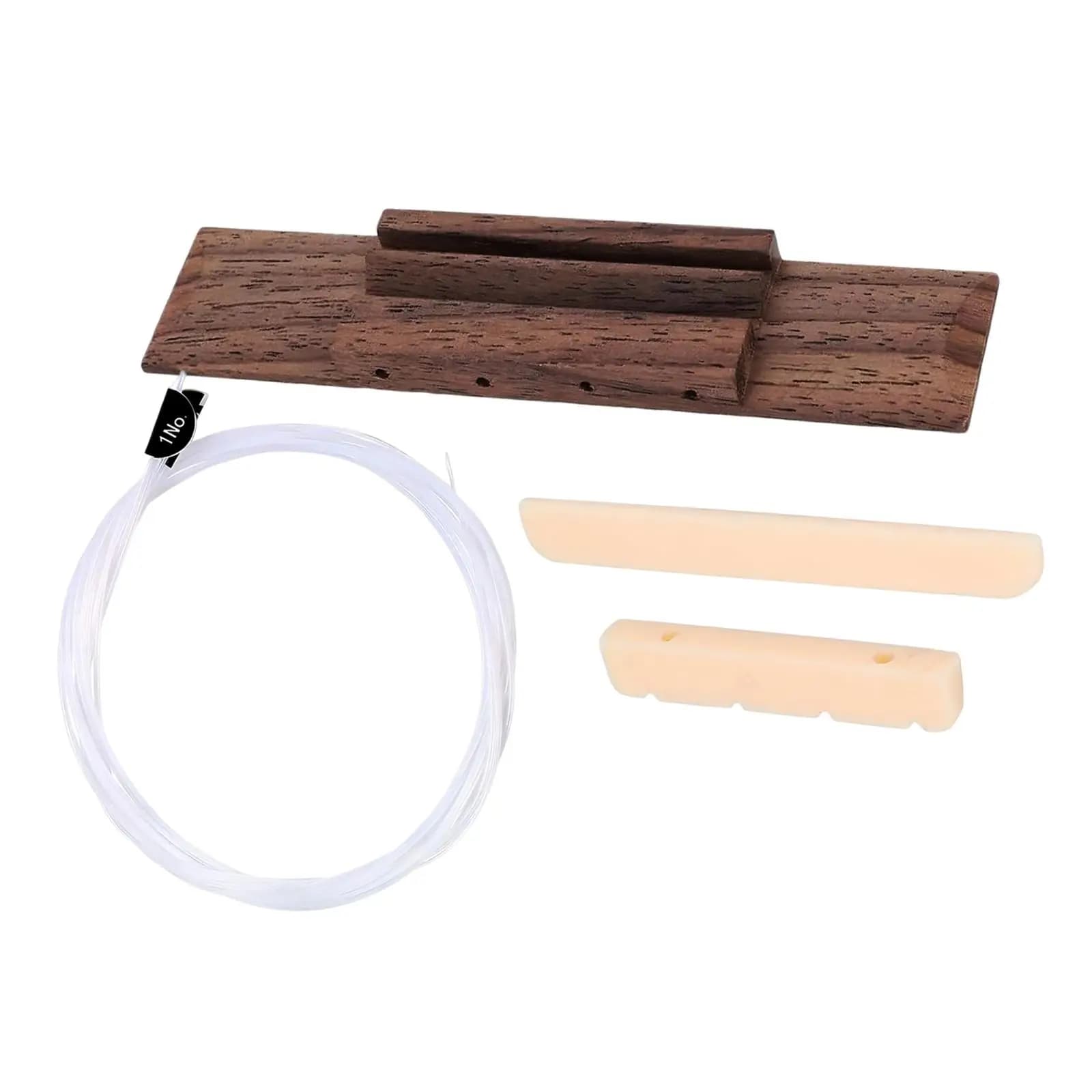 Set di Corde per Ponte di Ukulele in Legno, Installazione Fai-da-Te, Ricambio per Strumento Musicale Portatile