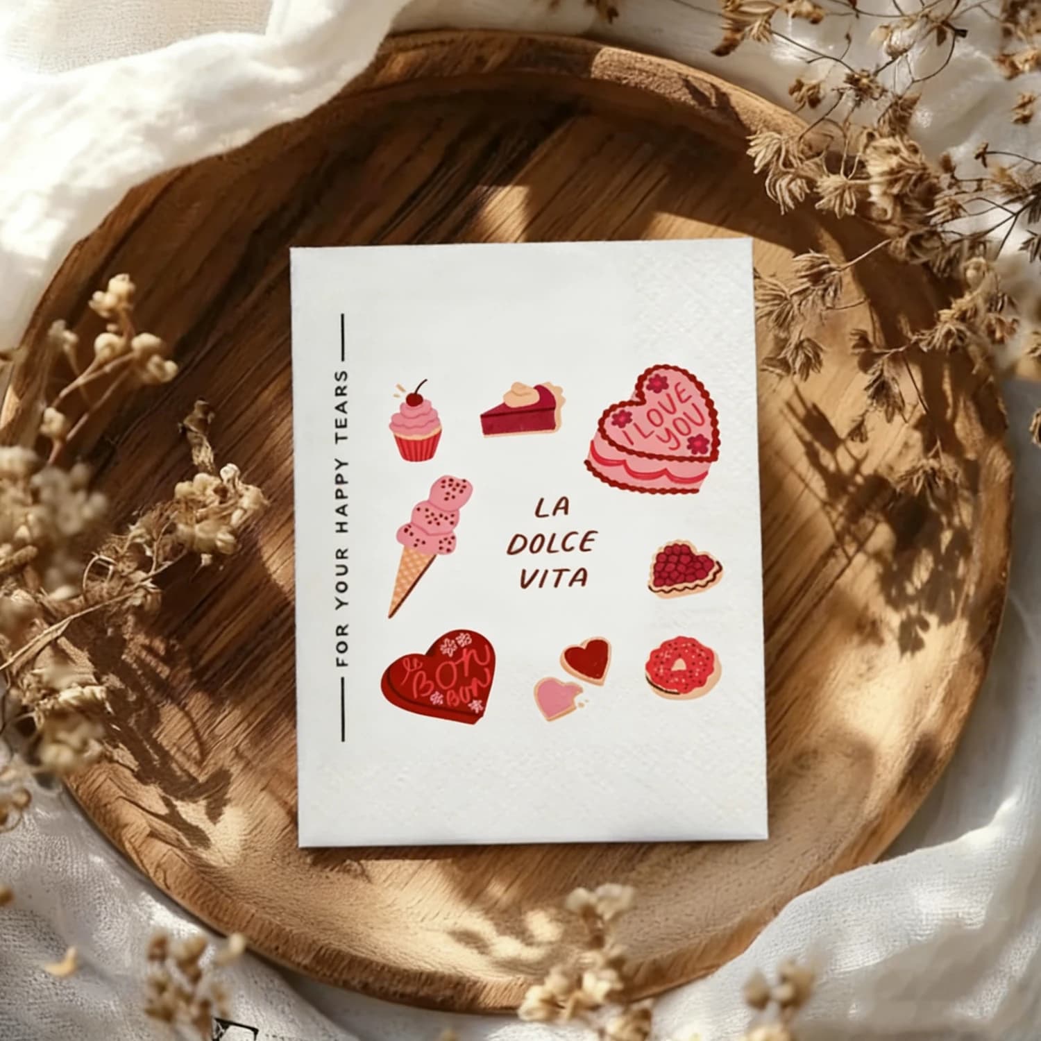 Confezioni di Fazzoletti Personalizzati per Lacrime Felici di Matrimonio, Senza Fazzoletti per Piantare