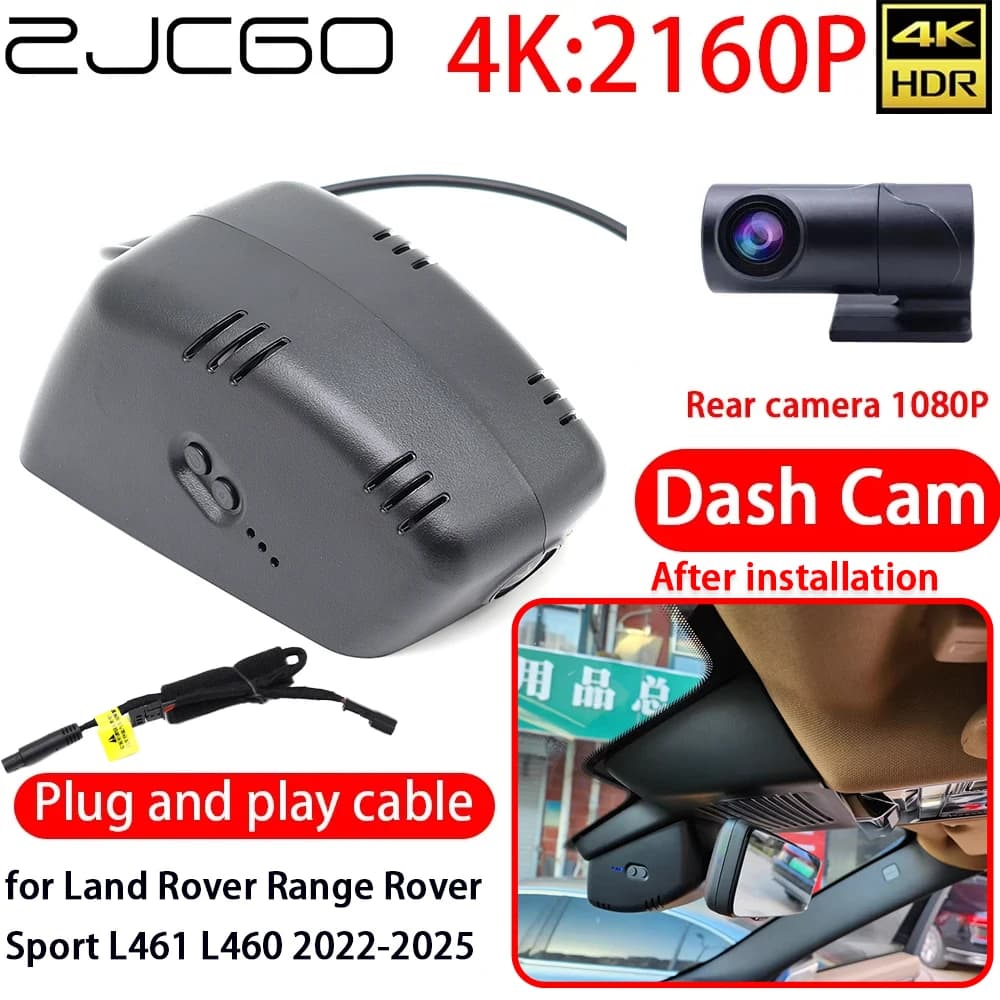 ZJCGO 4K DVR Camera for Cars with Wifi, Sony Anterior and Rear, Monitor 24h for Land Rover Range Rover Sport L461 L460 2022-2025