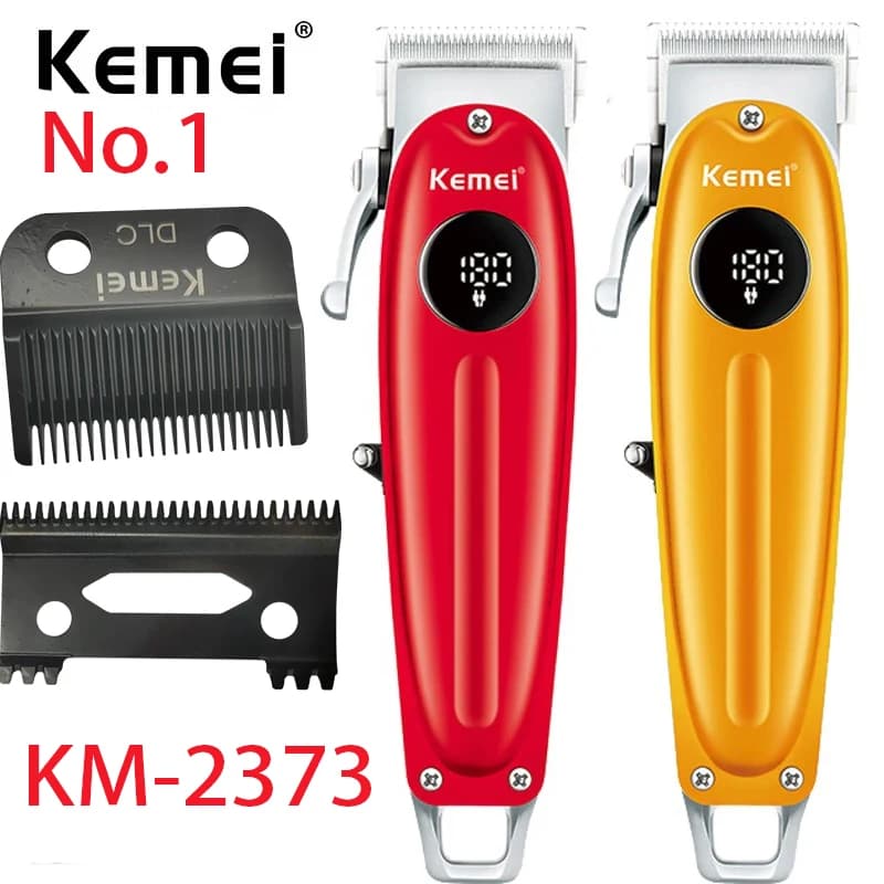 Kemei Barber tagliacapelli professionale tagliacapelli ricaricabile tagliacapelli elettrico da uomo KM-1955 adatto a lama KM-2373