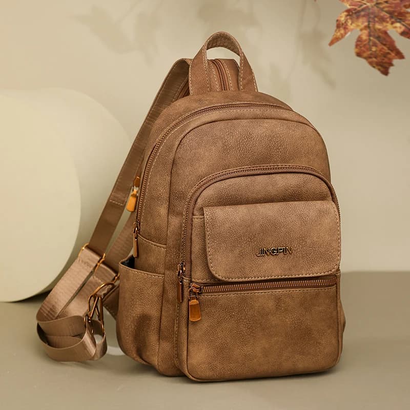 Zaino da Donna in Pelle PU Tinta Unita, Mini Zaino, Borsa Scolastica, Borse per Donna, Bolsa Feminina, Sac