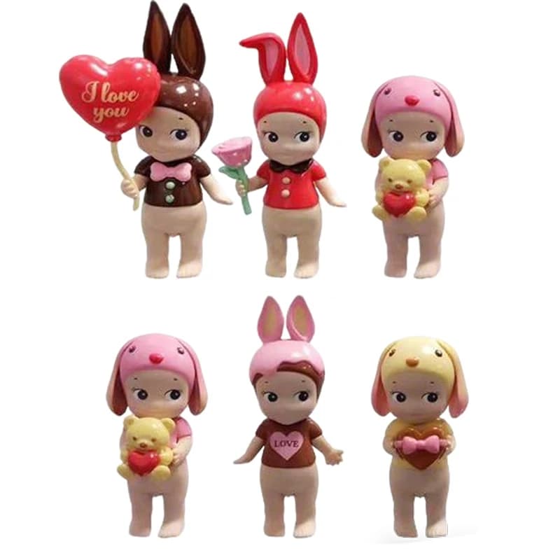 Serie Blind Box con Personaggi Cartoon Carini a Tema Angelo, Regalo d'Amore, Serie Torta di Compleanno, Decorazione per Interni, Regalo di Compleanno per Bambini