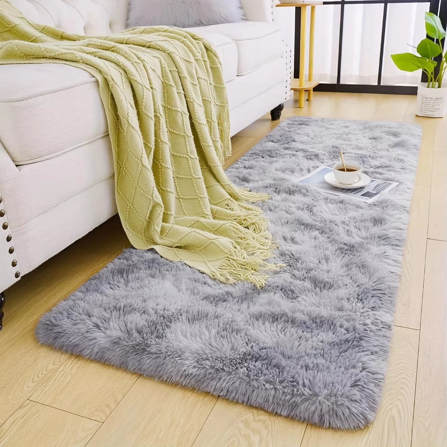 VIKAMA Ins Bedroom Bedside Rug - Nordic Plush Carpet For Living Room - Children's Room Cool And Warm Floor Mat - Home Decoration