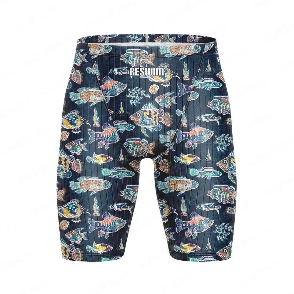 Men summer swimsuit, swim shorts for athletic training, stretch swimming shorts for water sports by boy
