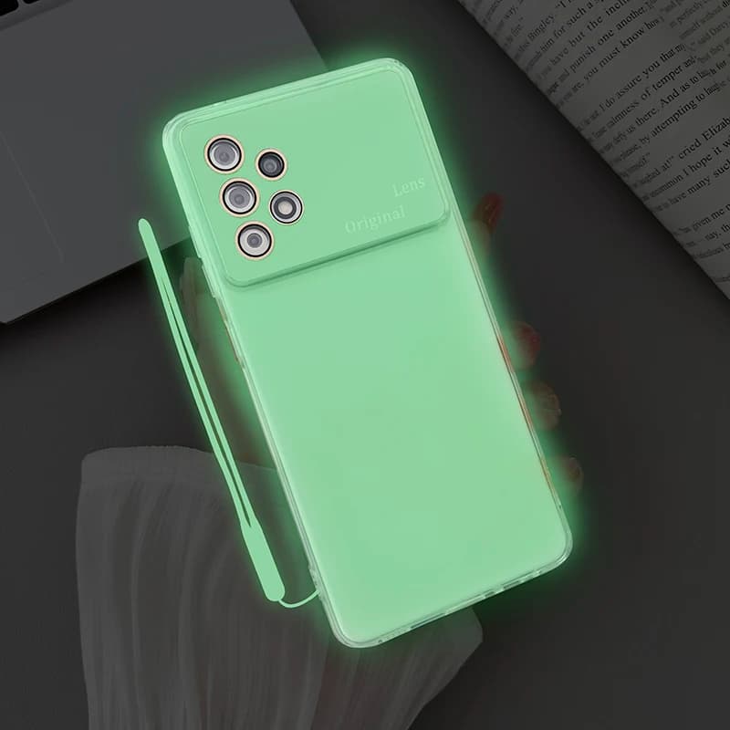 Custodia per telefono trasparente luminosa con luce notturna di lusso per Samsung Galaxy S24 S23 Ultra S25 S22 Plus S21 S20 FE S10 Cover posteriore trasparente