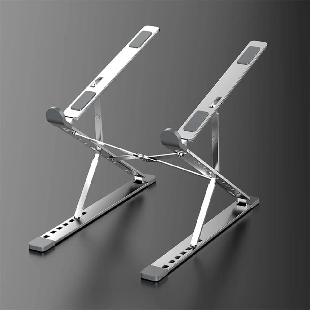 Supporto per Laptop Regolabile e Pieghevole a Doppio Strato, Portatile, con Ventilazione, per Tablet e Notebook, Ideale per l'Ufficio