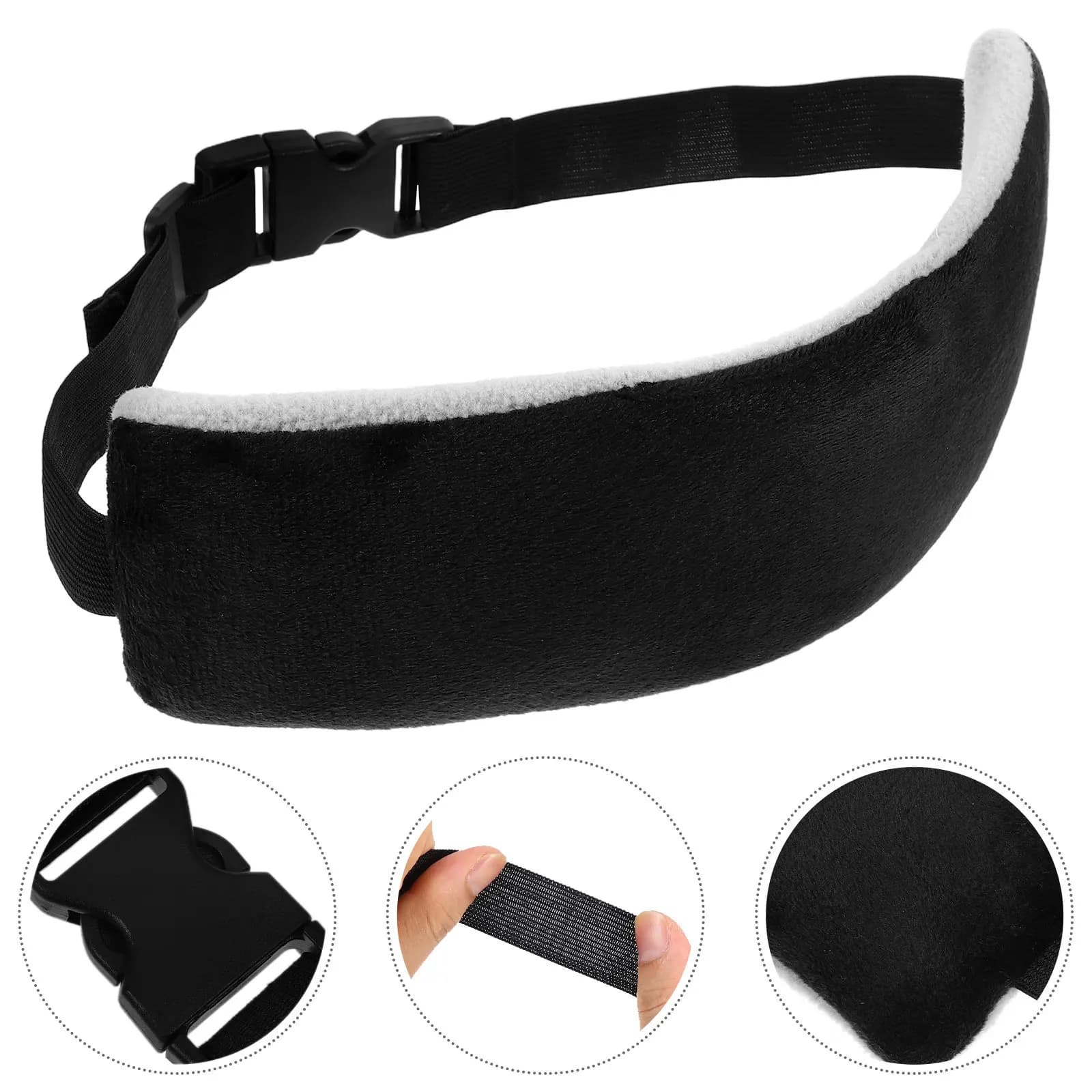 2 Pezzi Fascia di Supporto per la Testa per Dormire in Aereo, Comoda, Regolabile, Morbida, Delicata sulla Pelle, Portatile e Compatta