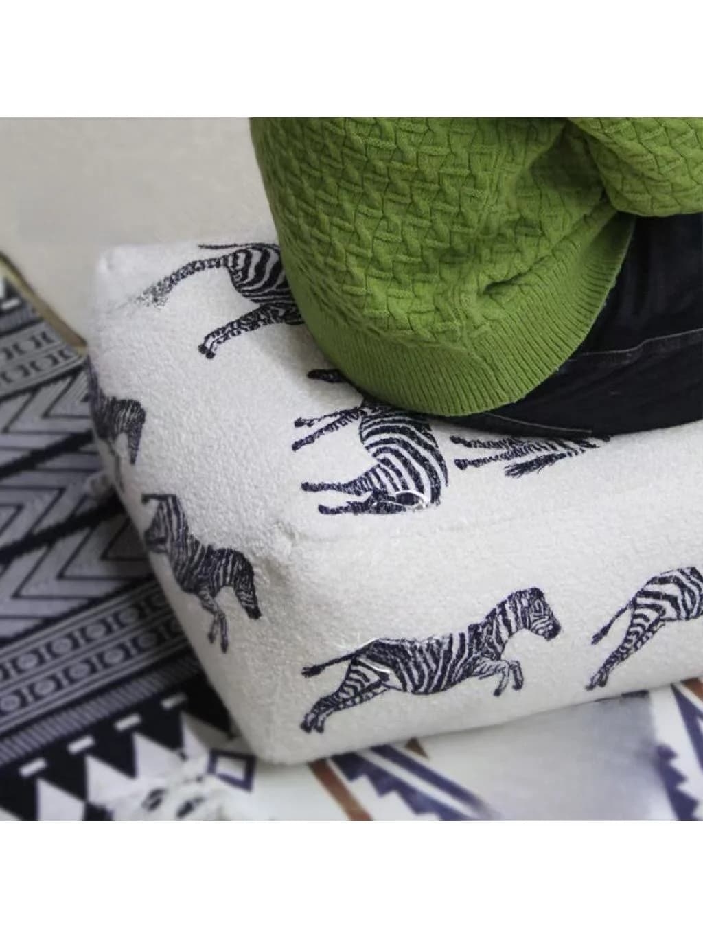 Detachable And Washable Floor Cushion Lazy Pad White Meditation Mat Included Core Healthy Butt Pad Nordic Style Home Fabric