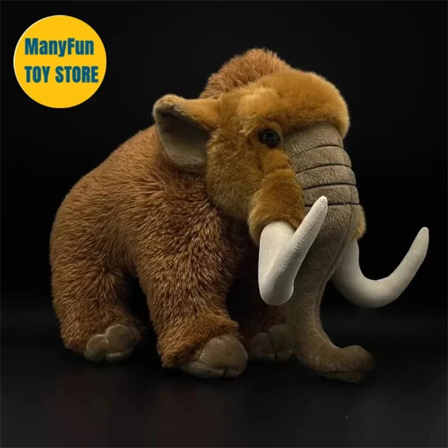 Peluche Mammut Realistico, Giocattolo di Peluche Elefante, Bambola di Simulazione Bestia Congelata, Regalo per Bambini