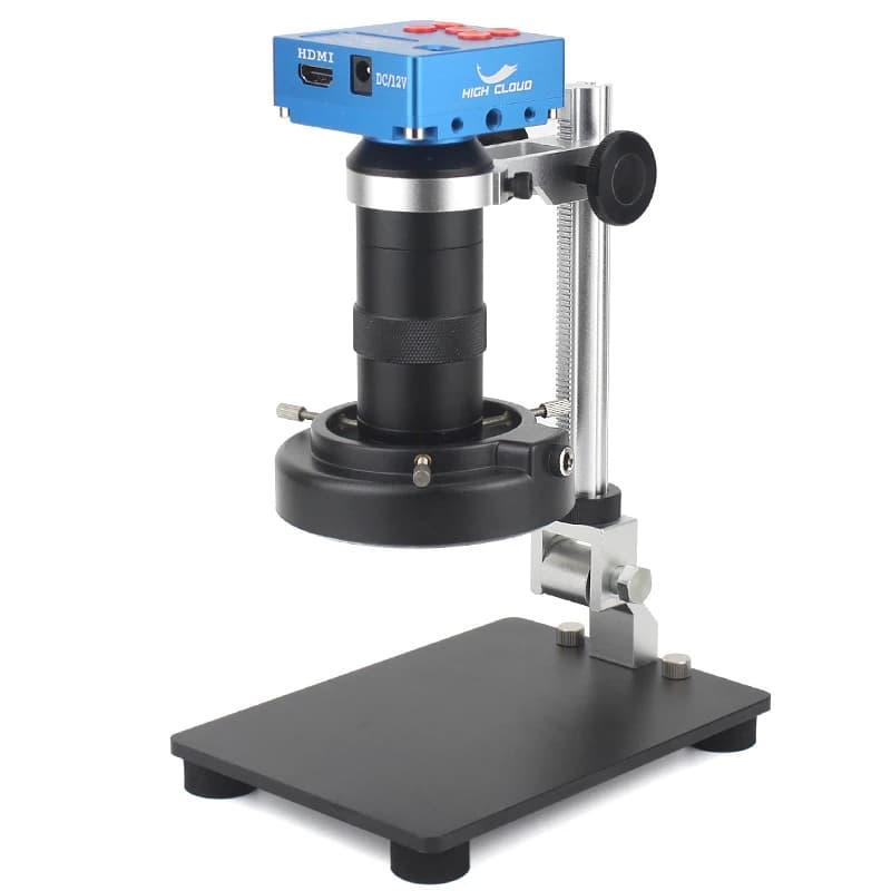 Digital Monocular Microscope 48MP 4K 1080P HDMI USB with Zoom 130x and C-Mount lens for PCB Repair and Telephoning