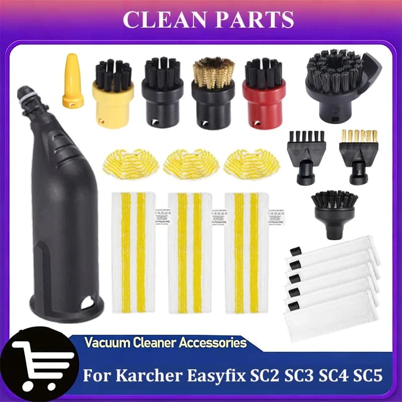 Accessori per Pulitore a Vapore Karcher Easyfix SC2 SC3 SC4 SC5: Copertura in Microfibra, Spazzola a Vapore, Ugello