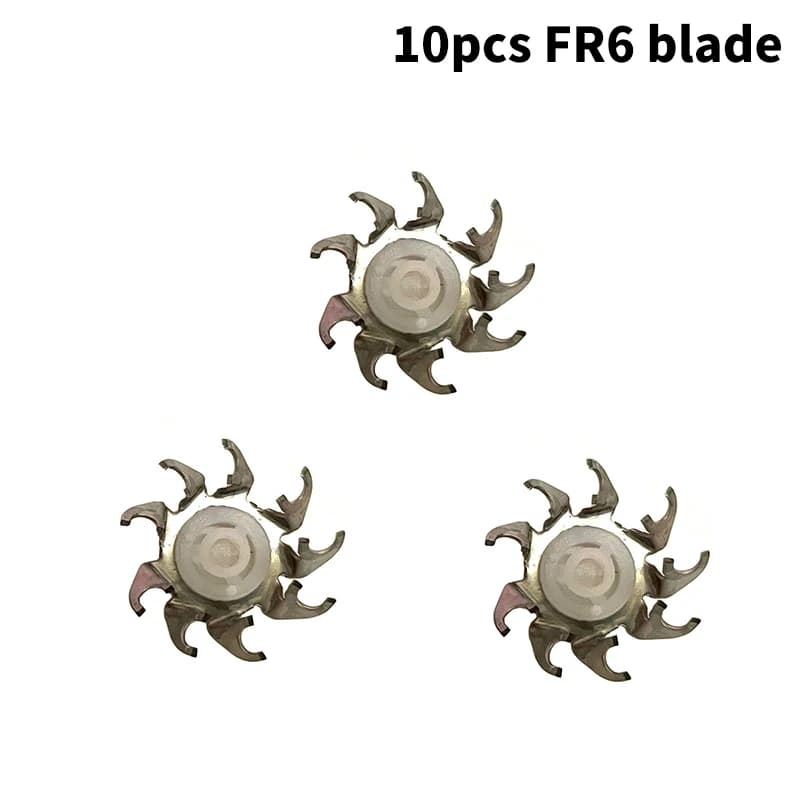 3-Blade Shaver Replacement Heads 10 Pack Compatible With FR6 FR8 Wet Dry Rechargeable Beard Shaving Trimmer Parts