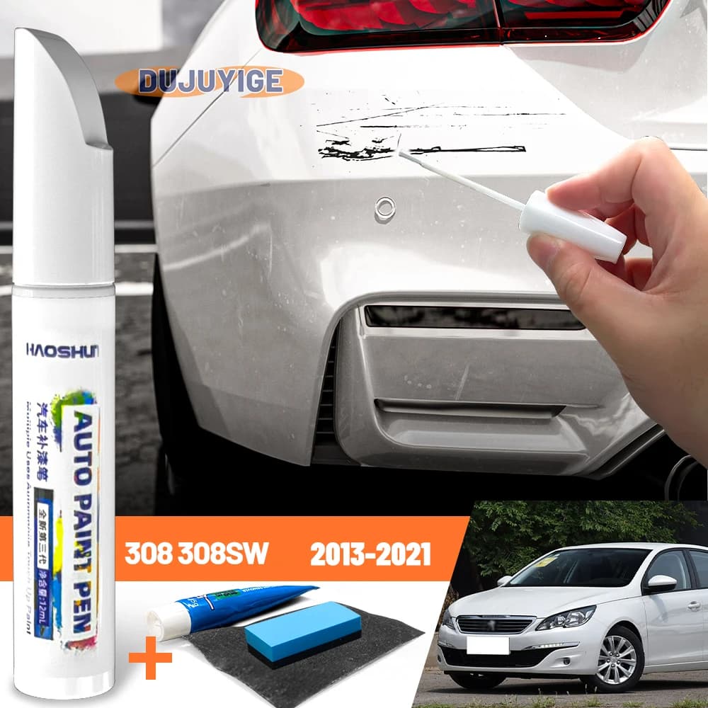 Penna per vernice per auto Cura della vernice Riparazione graffi Pittura a cera Rimozione graffi per Peugeot 308 308SW 2013-2021 2014 2015 2016 2017 2018