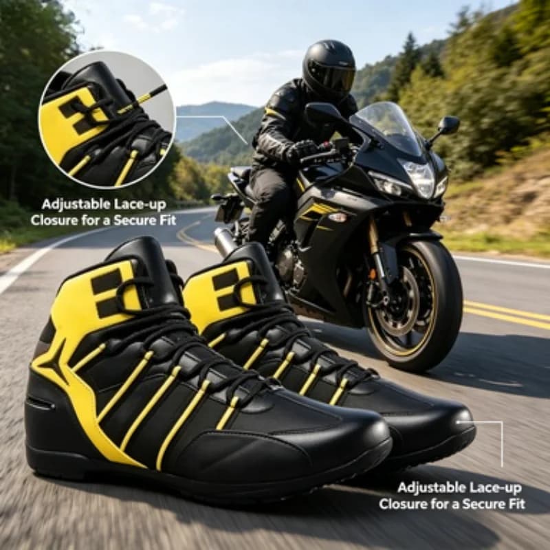 Waterproof Riding Racing Boots Protection Motorcycle Shoes Off-road Anti-slip Protection Gear Shift Sneakers Motorcycle Boots