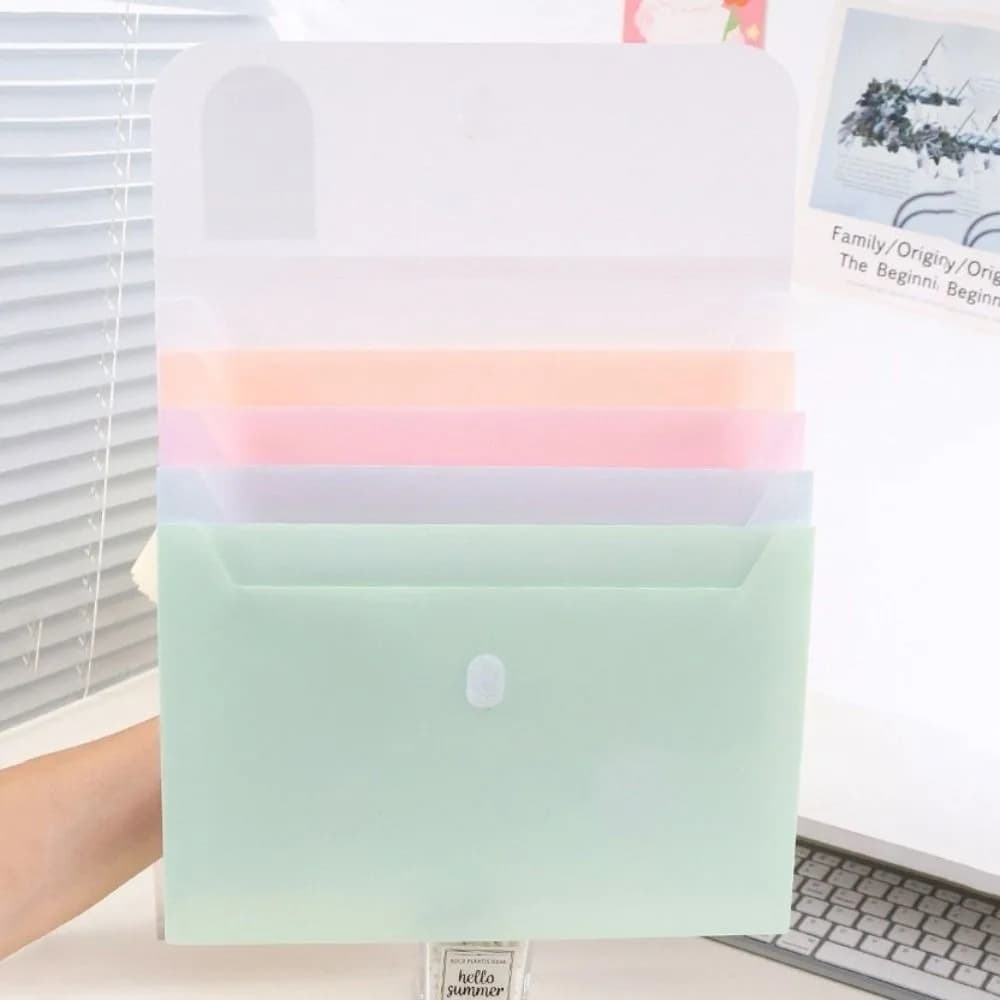 Borsa portaoggetti per cartelle di file A4 a 5 strati Borsa per documenti portatile addensata di grande capacità Organizzatore di file in plastica per cancelleria impermeabile