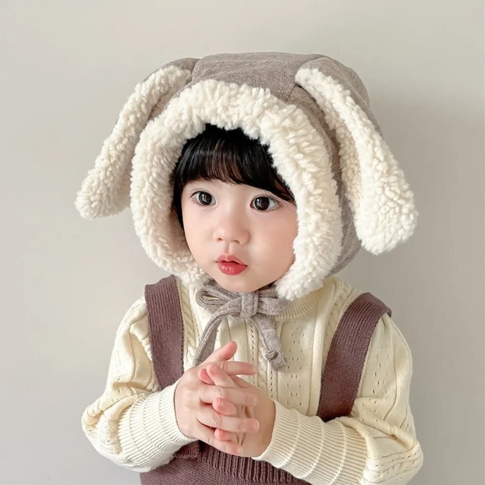 Lovely Cute Rabbit Ear Hat Fleece Winter Baby Beanie Cap Warm Thick Ear Protection Hat