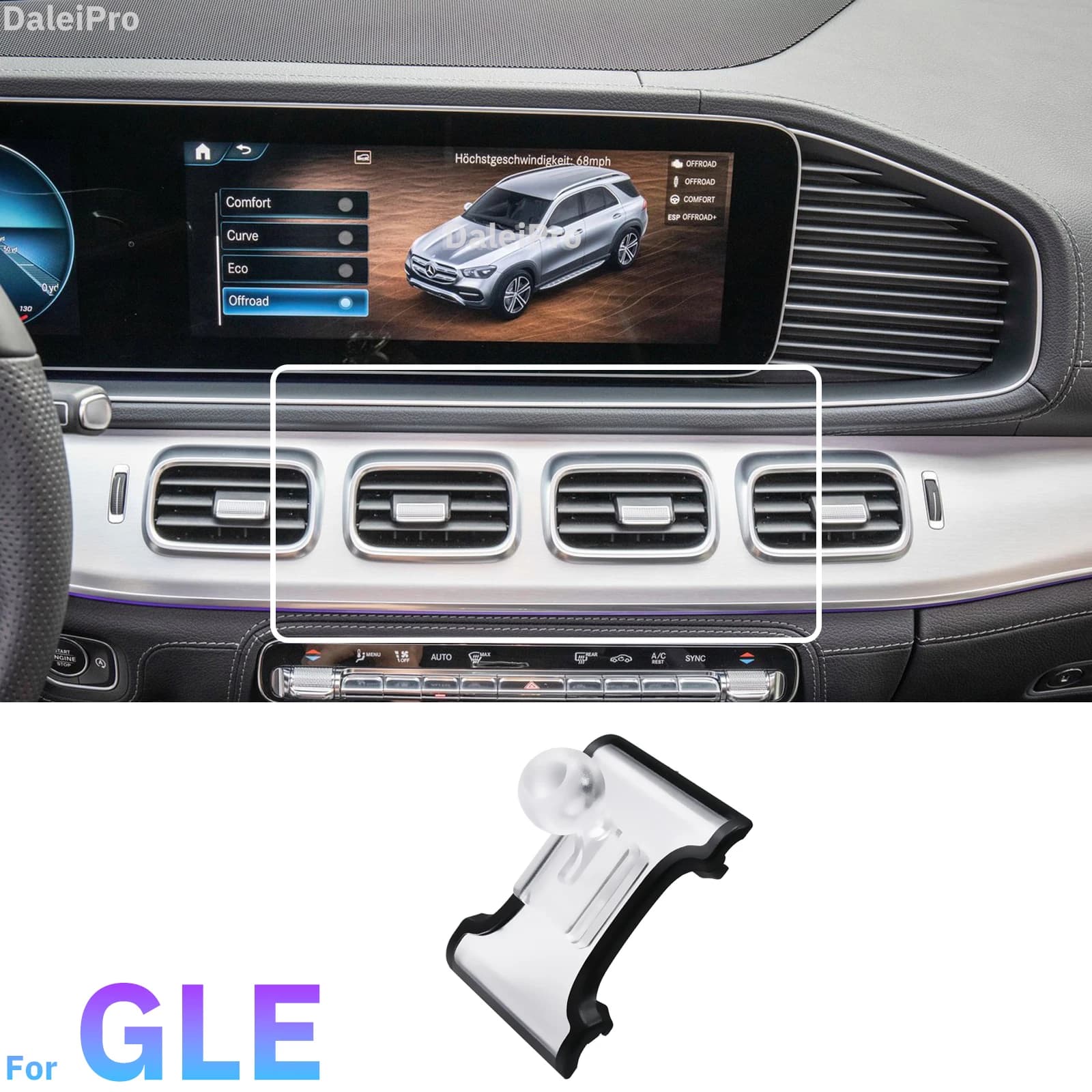 Supporto per telefono per auto per Mercedes Benz GLE W167 GLS 2020 2021 2022-2024 Caricabatteria per auto con supporto magnetico MagSafe per ricarica wireless per auto