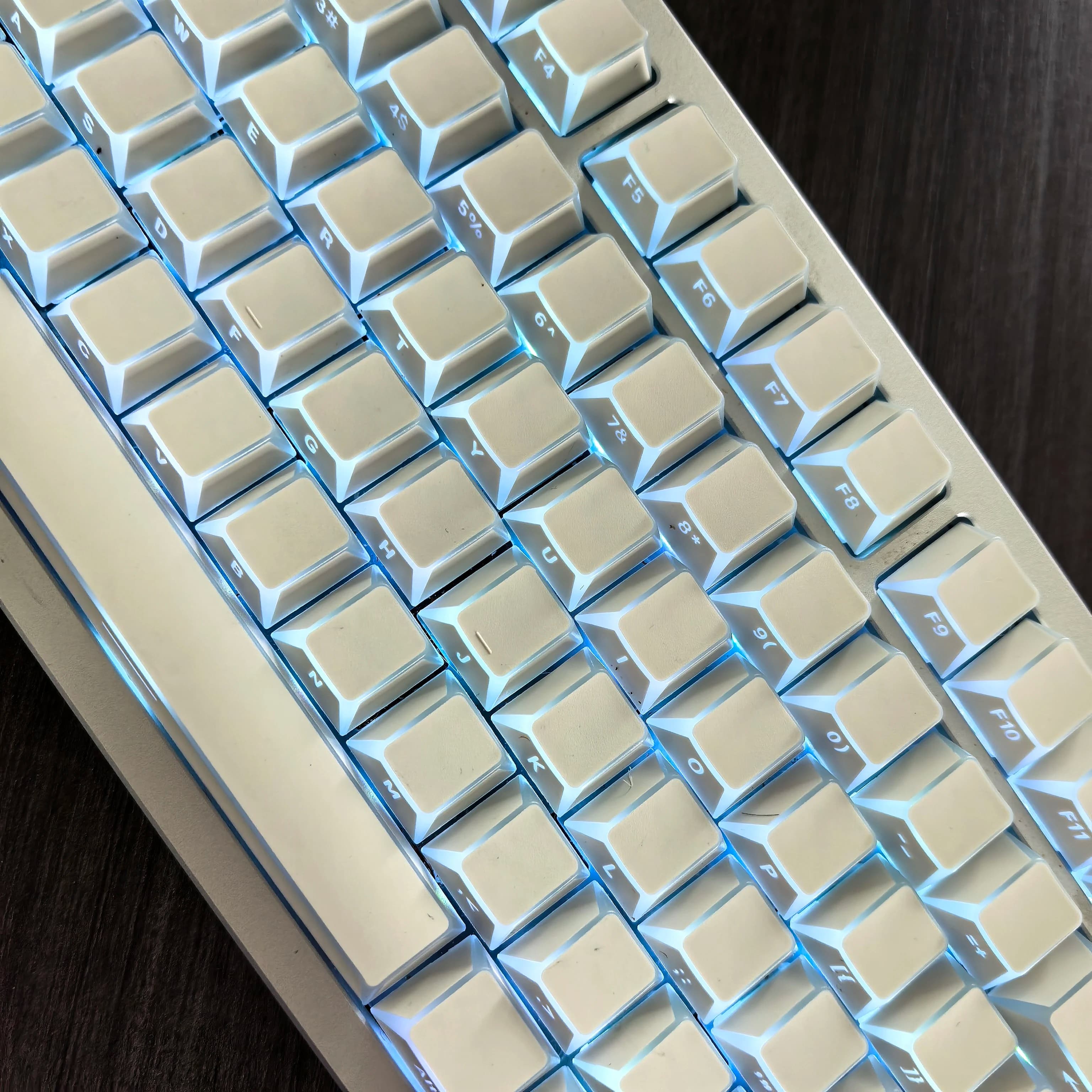 Keycaps PBT con Illuminazione Laterale, Profilo LAS, 131 Tasti BOW Coreani per Tastiera Meccanica, Disponibili in Spagnolo, Arabo, Francese, Tedesco, Russo