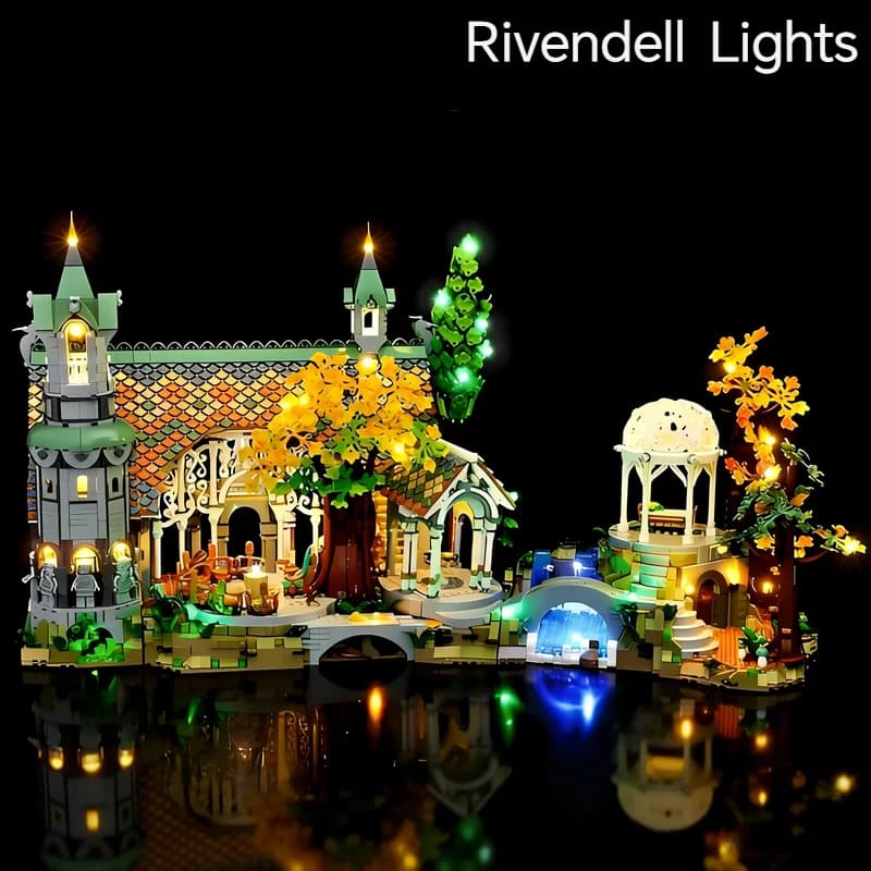 Creative LED Light Set Compatible Lego 10316 THE LORD OF THE RINGS RIVENDELL Model Toys Decorative Lamp (Only light NO Blocks)