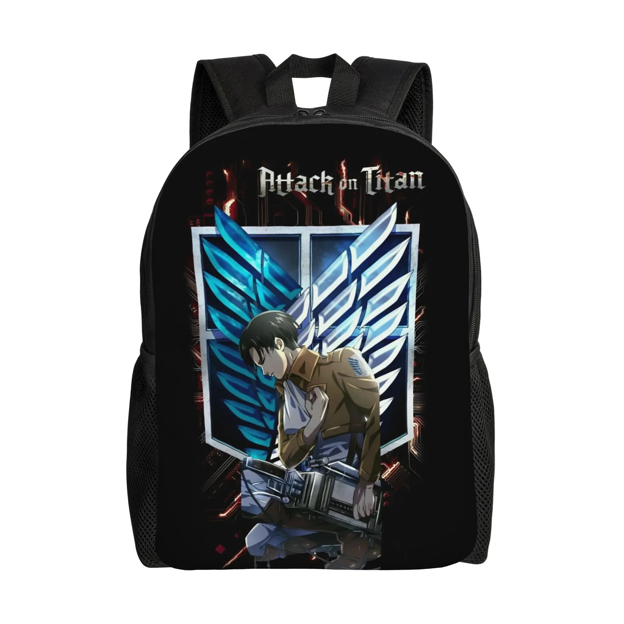Zaino Attacks on Titans Wings per uomo e donna, zaino casual per scuola superiore, lavoro, laptop, borse in tela, regalo