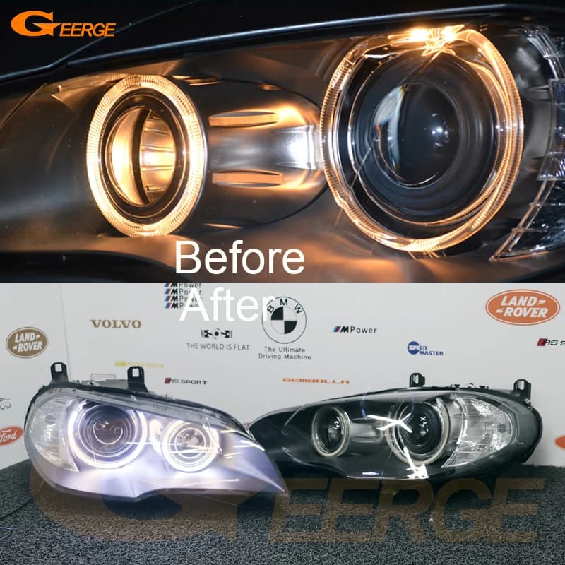 Luci Diurne Ultra Luminose COB LED Angel Eyes Halo Rings per BMW X5 E70 2007-2013