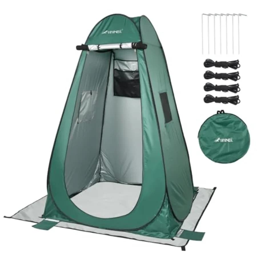 Tenda doccia da campeggio pop-up, tenda portatile per spogliarsi e cambiarsi d'abbigliamento da esterno con borsa per il trasporto per spiaggia ed escursioni, 75" x 48" x 48"