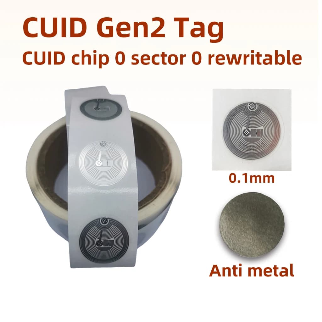 adesivo cuid Intarsio bagnato 13,56 mhz CUID modificabile S50 1K tag rfid Settore 0 Blocco 0 UID Riscrivibile NFC Andriod MCT Copia Clone