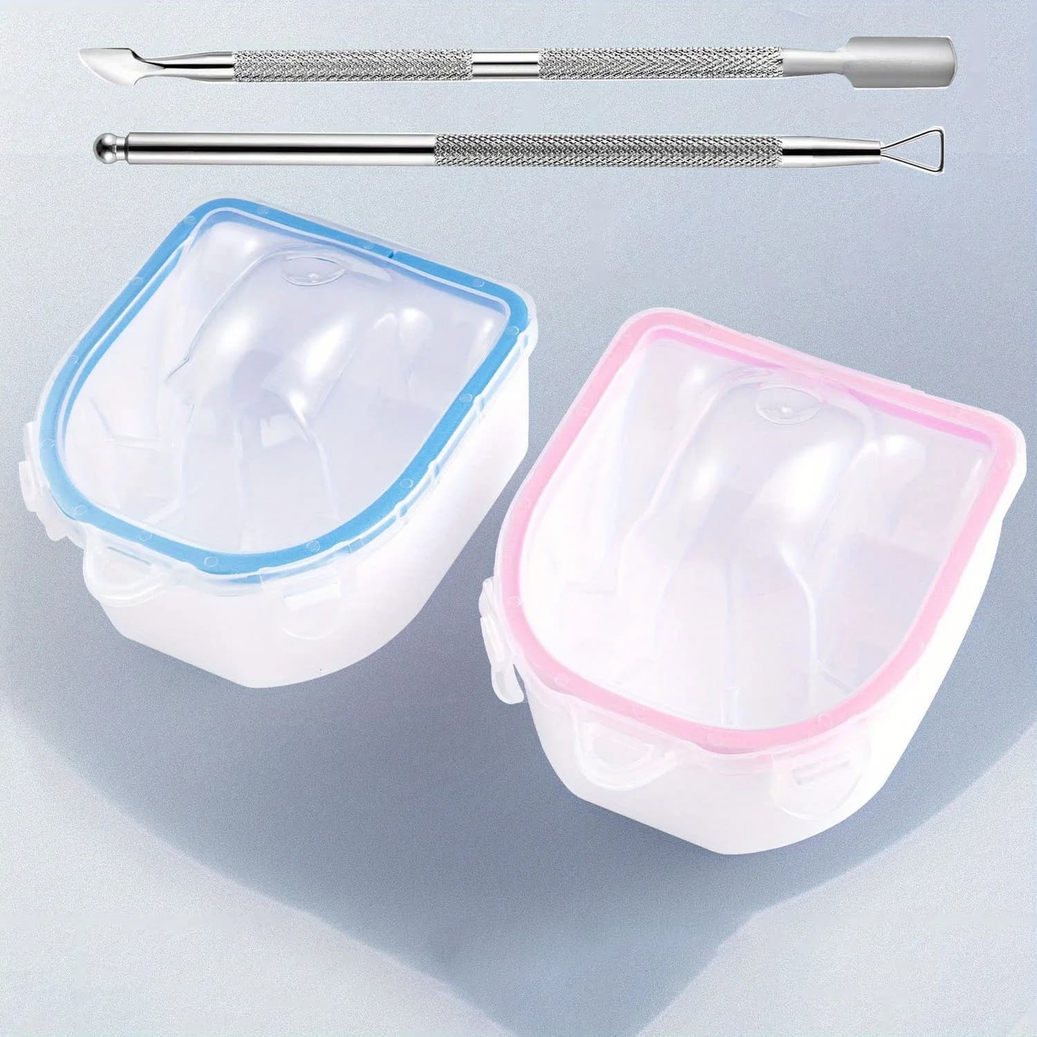 1 pz/3 pz rimozione smalto ciotola per ammollo trattamento nail art strumenti sanitari durevole ciotola per bolle di cura corallina