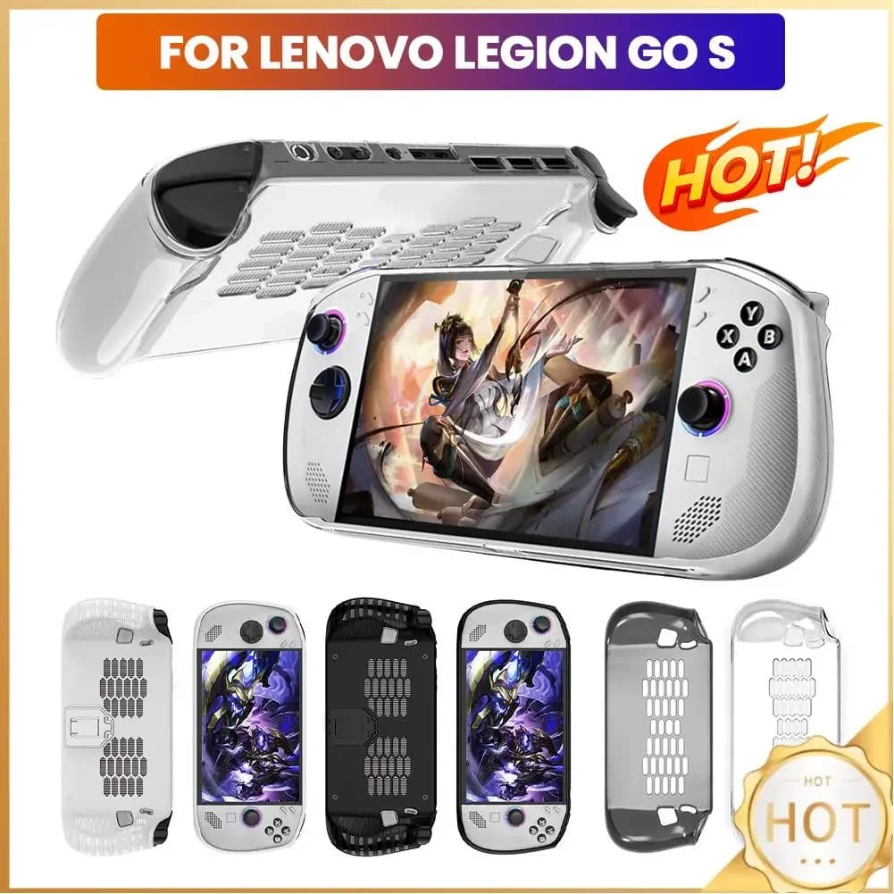 Transparent Handheld Game Console Case Soft TPU Protective Cover Ergonomic Shockproof Host Shell for Lenovo Legion Go S