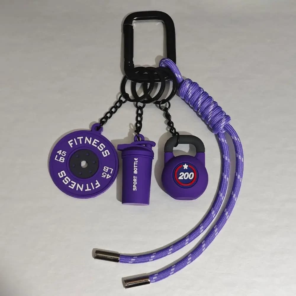 Mini Barbell Plates Keyring with Rectangular Buckle Kettlebell Simulation Manubri Keyring Creative Water Cups