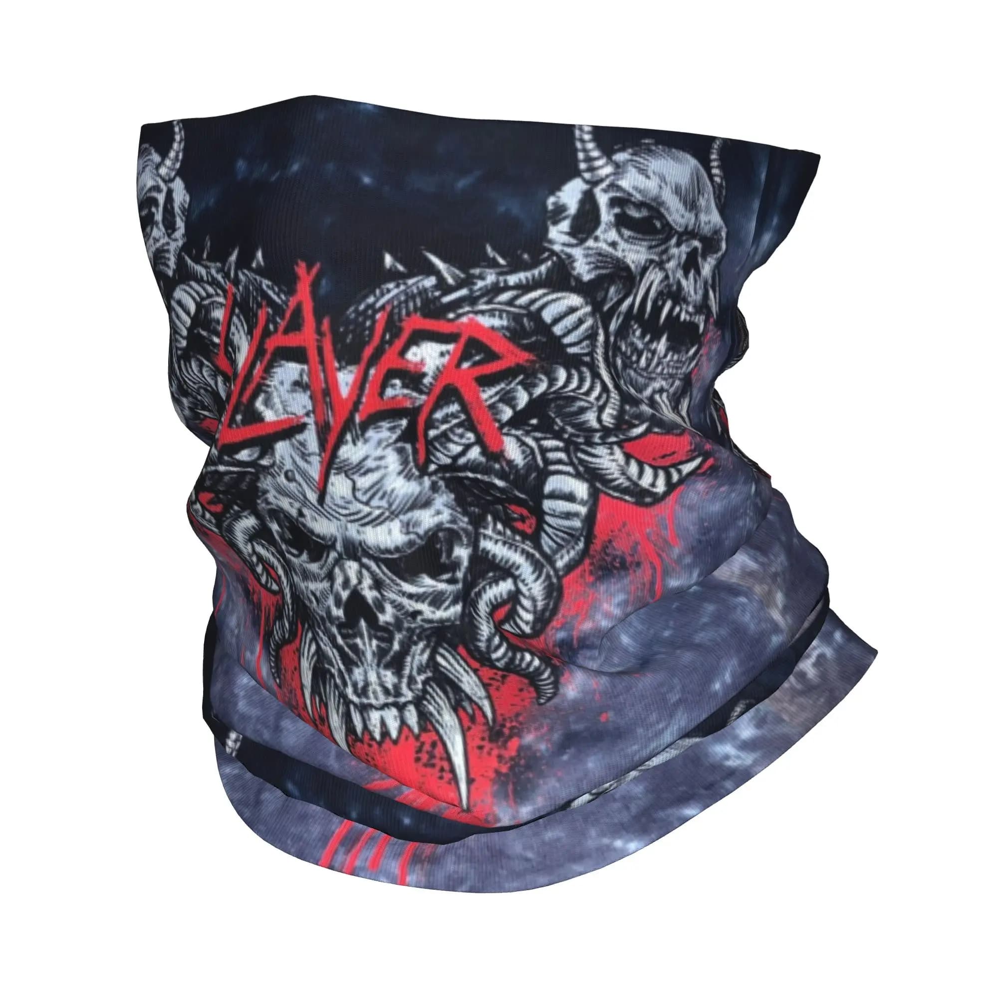 Scaldacollo Bandana personalizzato Heavy Metal Rock Slayers Donna Uomo Escursionismo invernale Sciarpa Ghetta Simbolo Fascia per il viso