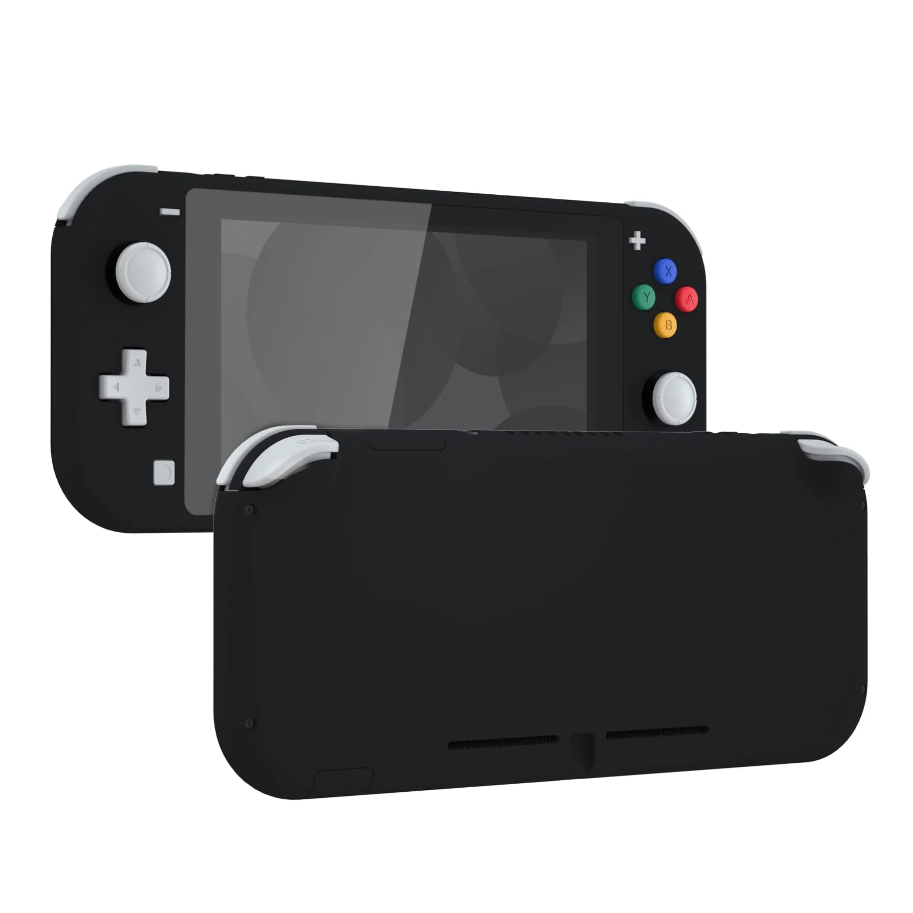 EXtremeRate Soft Touch custodia di ricambio per custodia di ricambio fai-da-te con protezione dello schermo per NS Switch Lite - Black