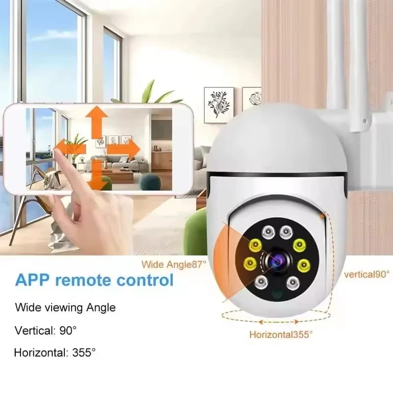 Telecamera di videosorveglianza Wifi 2.4G CCTV Telecamera IP PTZ Monitoraggio umano intelligente Zoom HD Visione notturna a colori Impermeabile esterno