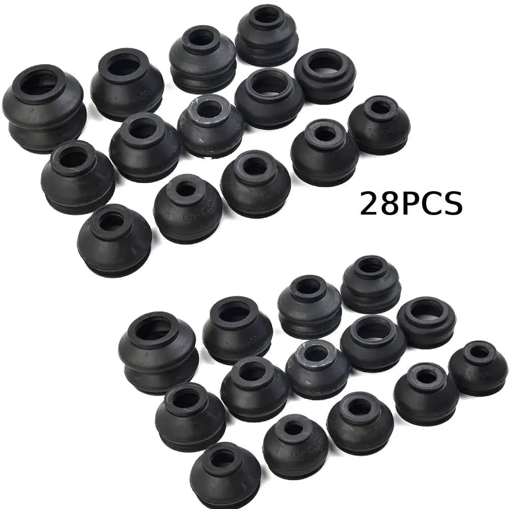 28Pcs Rubber Dust Boot Covers Ball Joints Boot Suspension Dust Cover Track Tie Rod Linkage Kits Automobiles Accessories