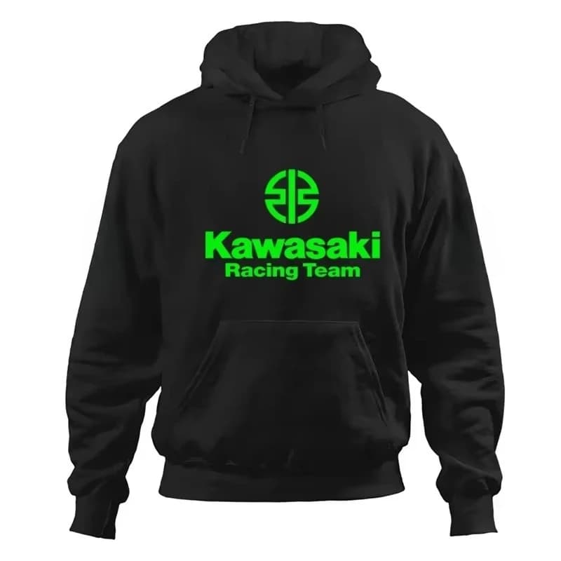 Nuova felpa con cappuccio stampata alla moda con logo Kawasaki per uomo e donna nella collezione autunno/inverno 2025 02