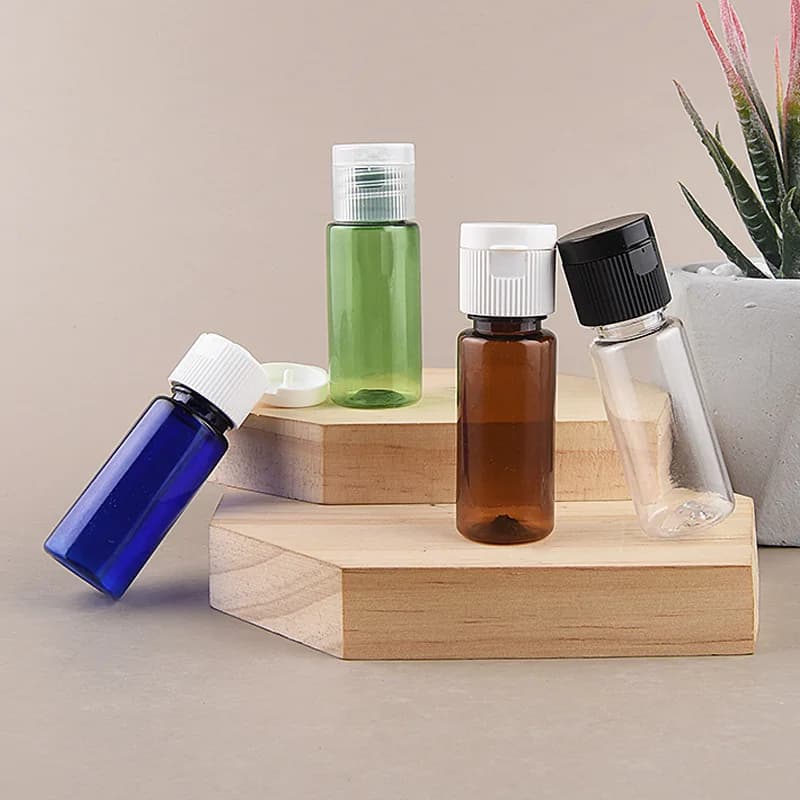 Flaconi da spremere in PET da 20ml con tappo a scatto flacone disinfettante per le mani contenitore riutilizzabile da viaggio Shampoo lozione crema campione di sapone per il corpo