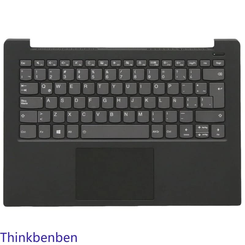 LAS Latin Spanish Black Keyboard Upper Case Palmrest Shell Cover For Lenovo Ideapad S340 14 14IWL 14API 14IIL 14IML 5CB0S18507