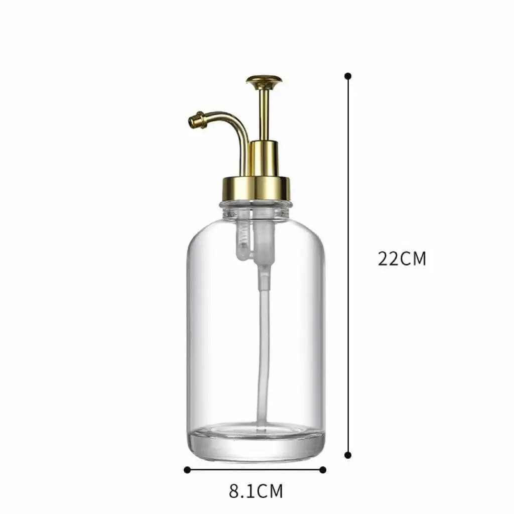 500ml Clear Glass Dispenser Bottle, Coffee Syrup Lotion Soap Dispenser for Home Use