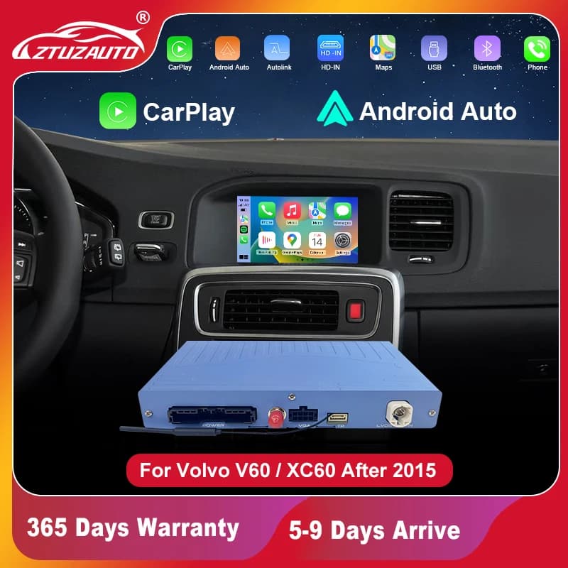 Wireless CarPlay per Volvo 2015-2017 XC60 V60 7 "Schermo LCD Interfaccia Android Auto Mirror Link AirPlay Car Play Funzione