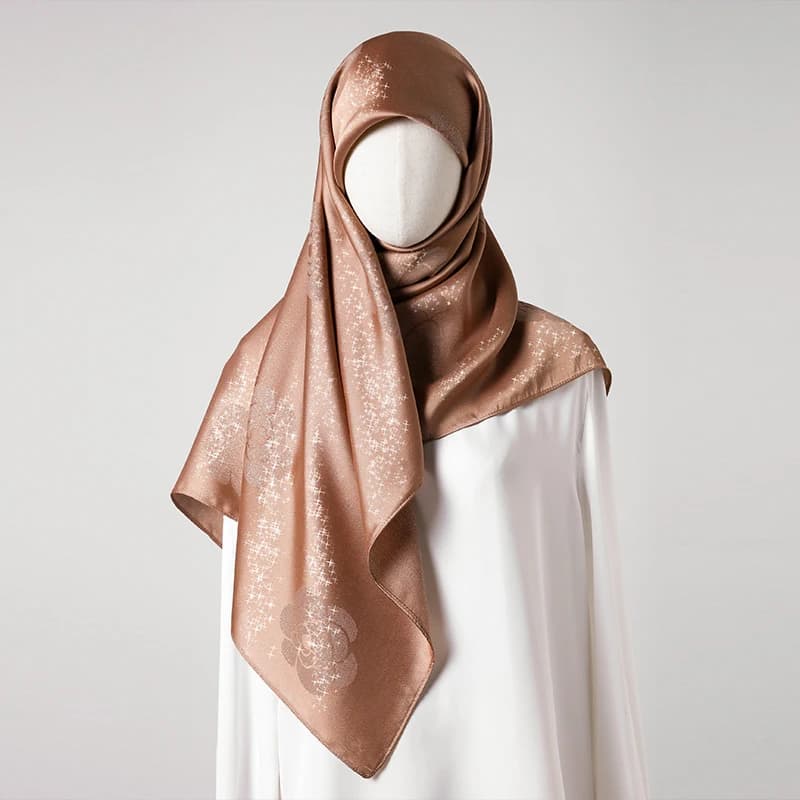 2025 Floral Pattern Scarf Shawl Headscarf for Women Elegant Fashion Accessory Pashmina Hijab