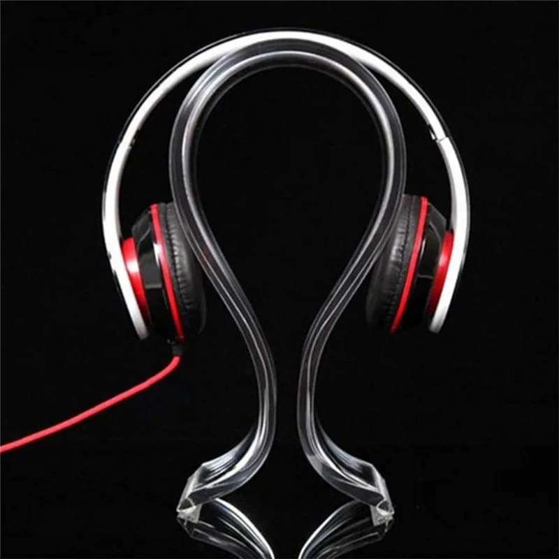 1pc universale acrilico cuffie cuffie espositore Rack gancio supporto trasparente auricolare scrivania mensola staffa