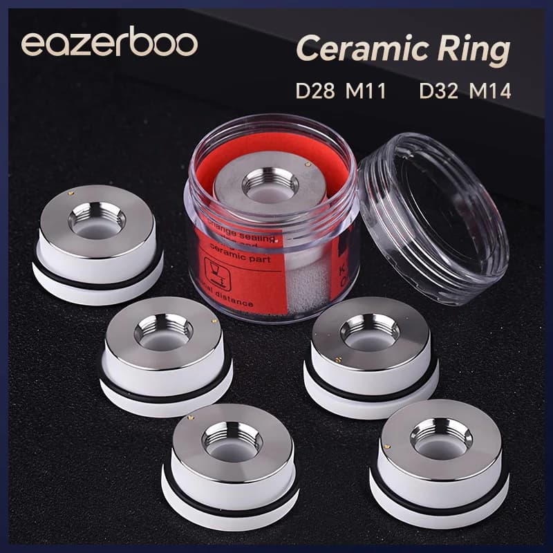 EAZERBOO Anello di supporto laser in ceramica D28M11 D32/M14 Raytools WSX Testa in fibra compatibile con KT CON Procutter Lightcutter BT230 240