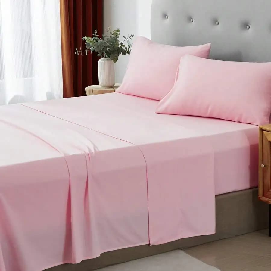 4pcs Lightweight Solid Duvet Cover Set For All Seasons Soft Comfortable Bedding Queen King Full Size